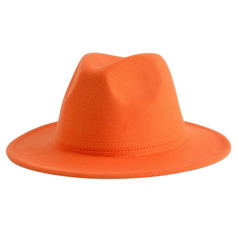 "Kapelusz jazzowy wełniany w stylu retro brytyjskim, 60 kolorów, z niestandardowym haftowanym logo"