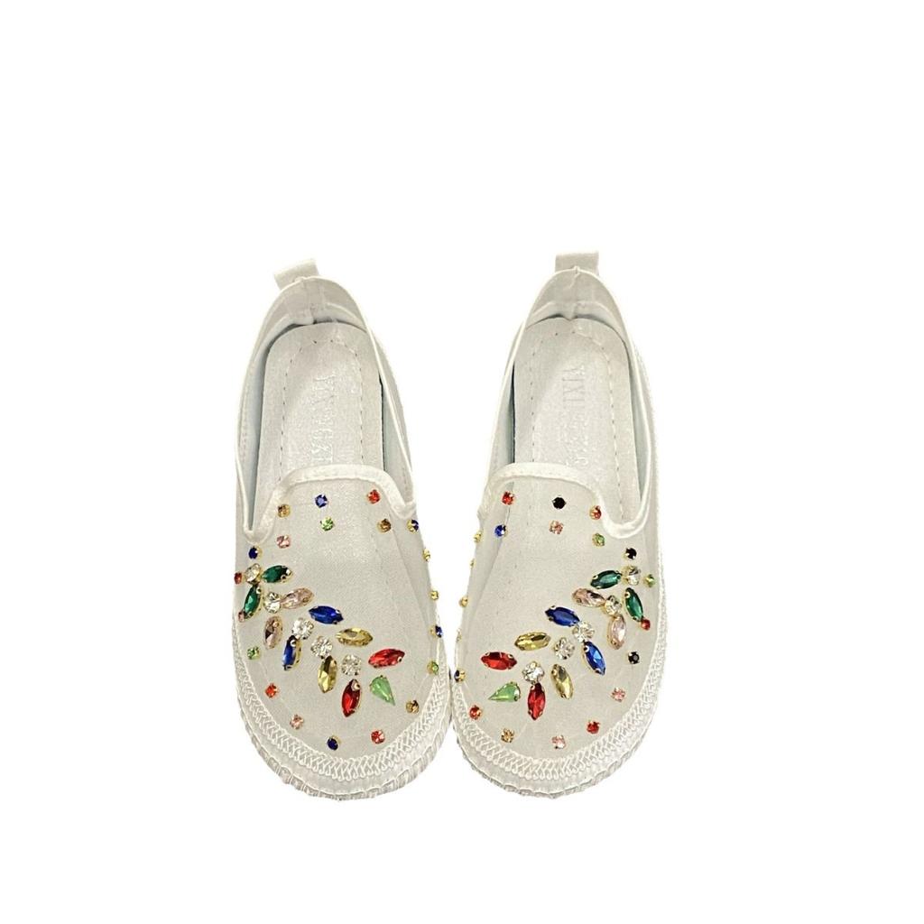 Mesh Bag Head Flat Bottom Sandals Women Wear New Colored Diamonds Embroidery Without Heel Lazy Half Drag Fisherman Shoes In Summer