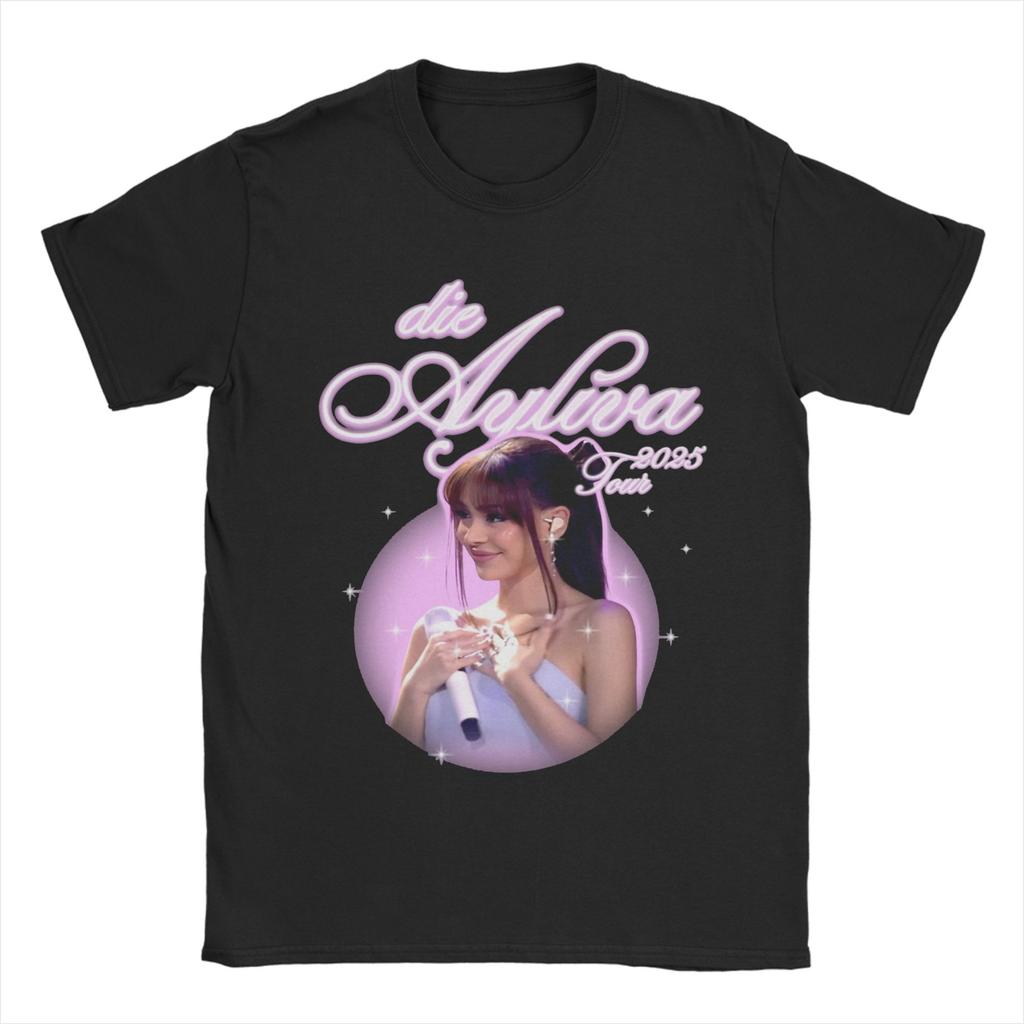 Streetwear Vintage Die Ayliva Tour 2025 T-Shirt Men's 100%Cotton Short Sleeve  Round Neck Summer Tops