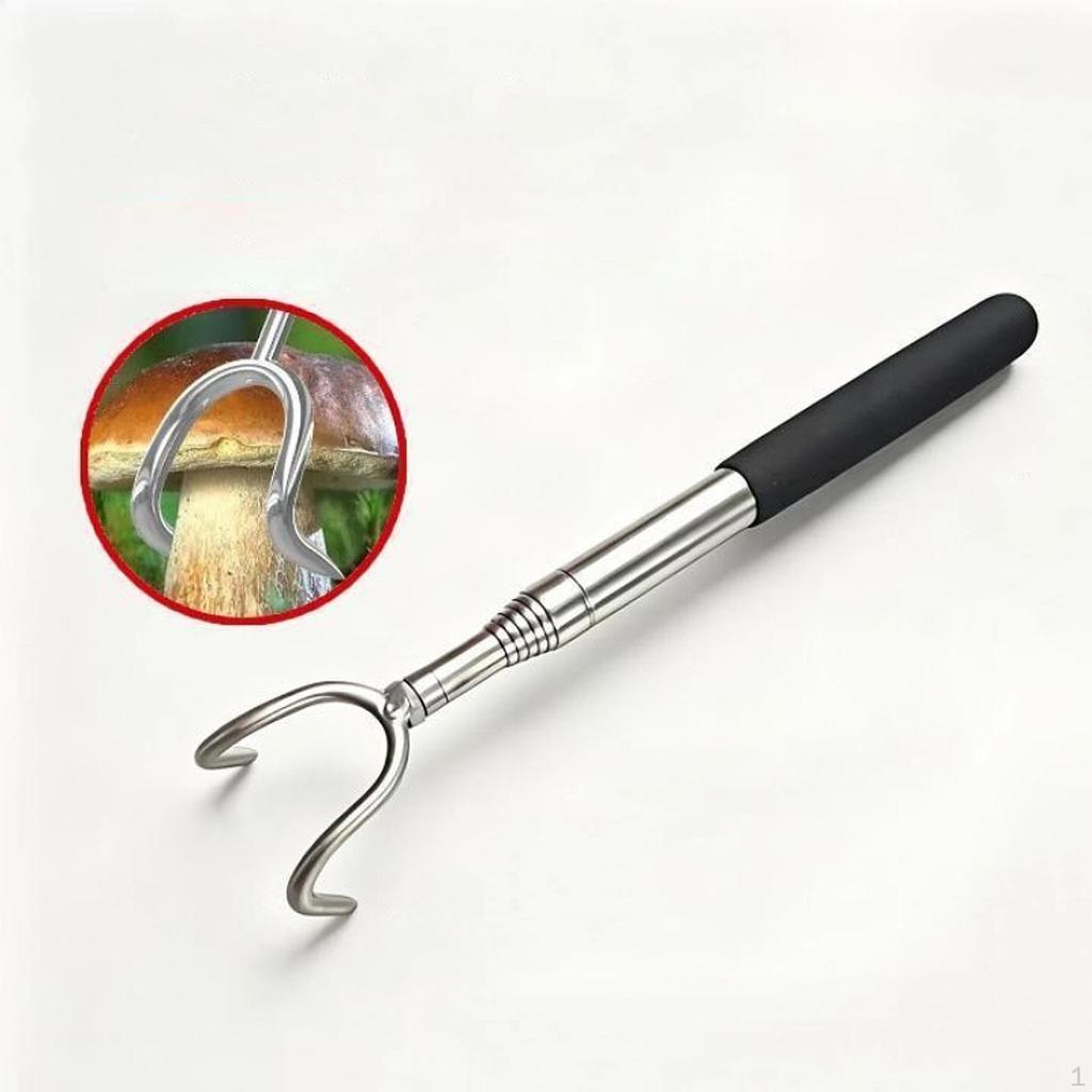 Mushroom Foraging Picker Ergonomic Adjustable Length Stainless Steel Tool