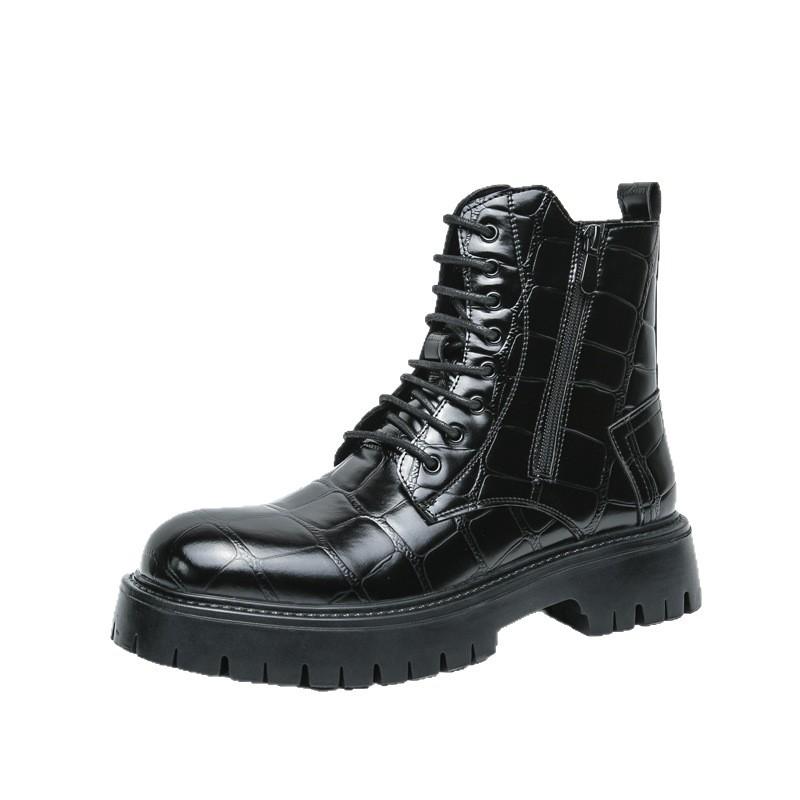New platform British-style big scalp shoesMartin boots, business casual height-boosting shoes