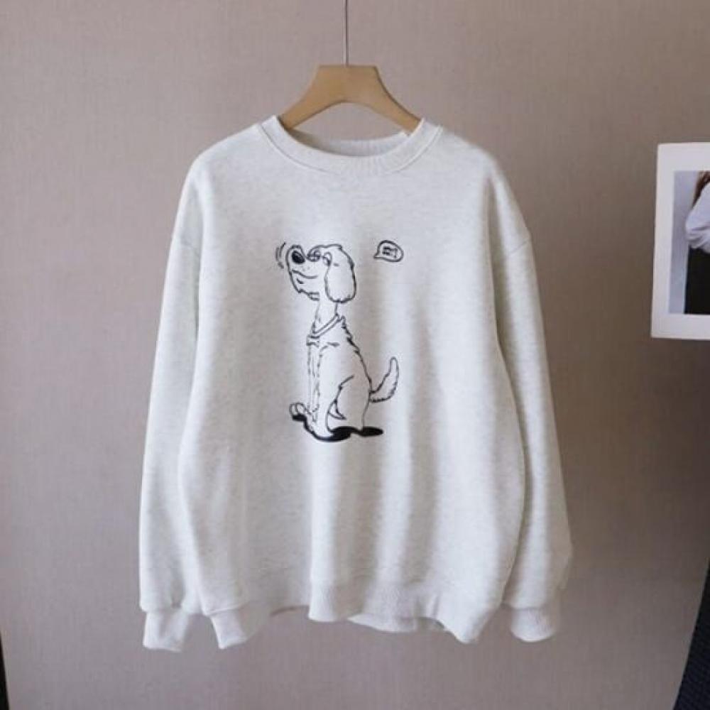 Navava Dog Printing Long Sleeve Sweatshirt Nt2114