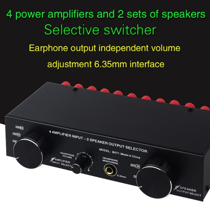 4 Input 2 Output/2 Input 4 Output Passived Power Amplifiers Speaker Switcher Sound Switching Distribution Converters