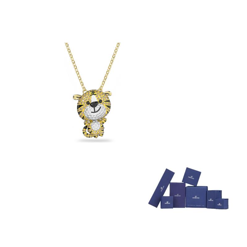 Swarovski Sternzeichen Tiger Halskette Damen Halskette Gold 5620291 Box (Random Color) beige