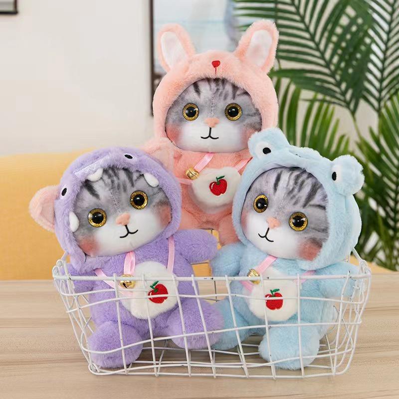 Cute Cat Plush Toy For Kids Soft And Cuddly, Perfect For Nap Time Cartoon Animal Stuffed Animal