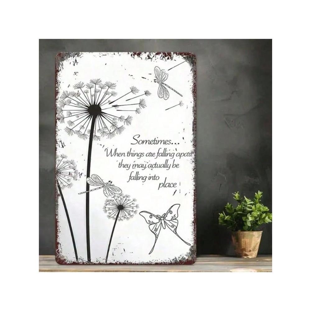 Vintage Rustic Farmhouse Metal Wall Sign 8x12 Inch Inspirational Quote Tin Plaque For Living Room Decor