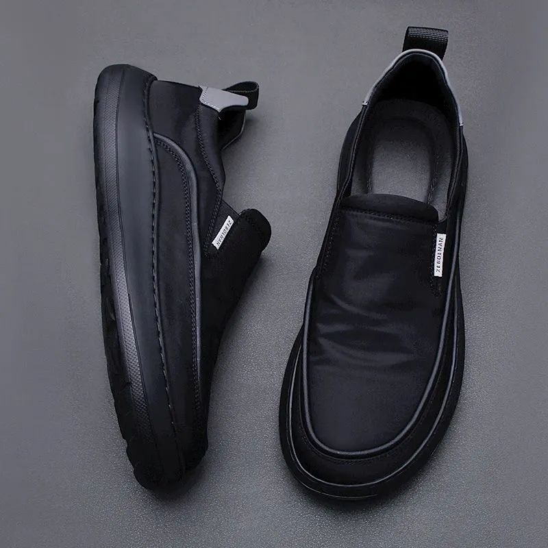 2025 Spring New Men's Comfortable Slip-On Cloth Loafers - Thick Sole, Ultra-Lightweight & Versatile Casual Shoes