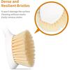 2 Pack Kitchen Dish Brush Bamboo Handle Dish Scrubber Built-in Scraper, Scrub Brush for Pans, Pots, Kitchen Sink Cleaning