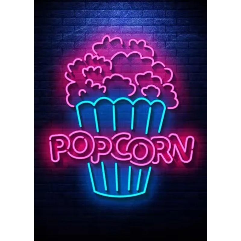 Neon Essen Nudeln Sushi Pizza Popcorn Bier Schild Poster Leinwand Malerei Drucke Wandkunst Bilder Bar Restaurant Heimdekor KEIN LED