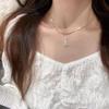 Exquisite Korean Dongdaemun Zirconia Heart Necklace – Elegant, Versatile Sweater Chain for Women