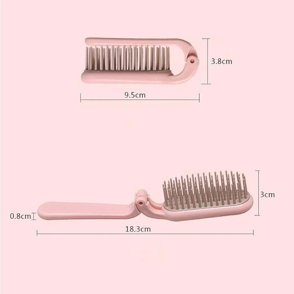 Foldable and Portable Travel Comb Small Accessories Compact Portable Mini Plastic Soft-toothed Hair Comb Long Hair Anti-static
