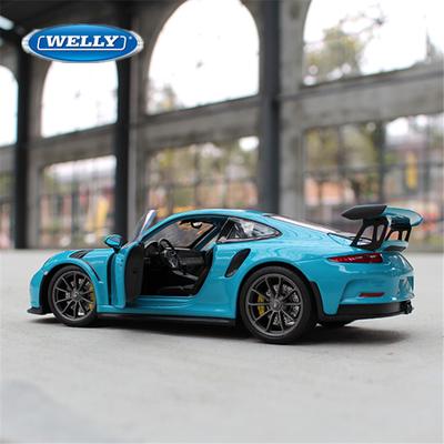 AABH1 WELLY 1:24 Modèle de Voiture de Sport en Alliage Porsche 911 GT3 RS Modèle de Voiture de Course en Métal Moulé Sous Pression Collection de Simulation Jouet pour Enfants Cadeau