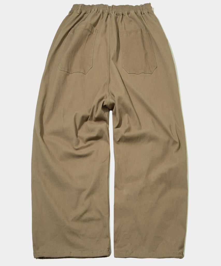 SOMEPLACE MAN Super Wide String Pintuck Detail Back-Banding Comfort Pants [Beige]