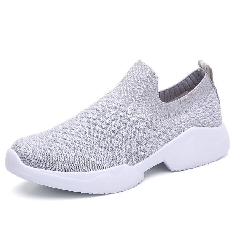 Spring and Summer New Fly Woven Elastic Socks Women's Shoes Casual Flat Bottom
