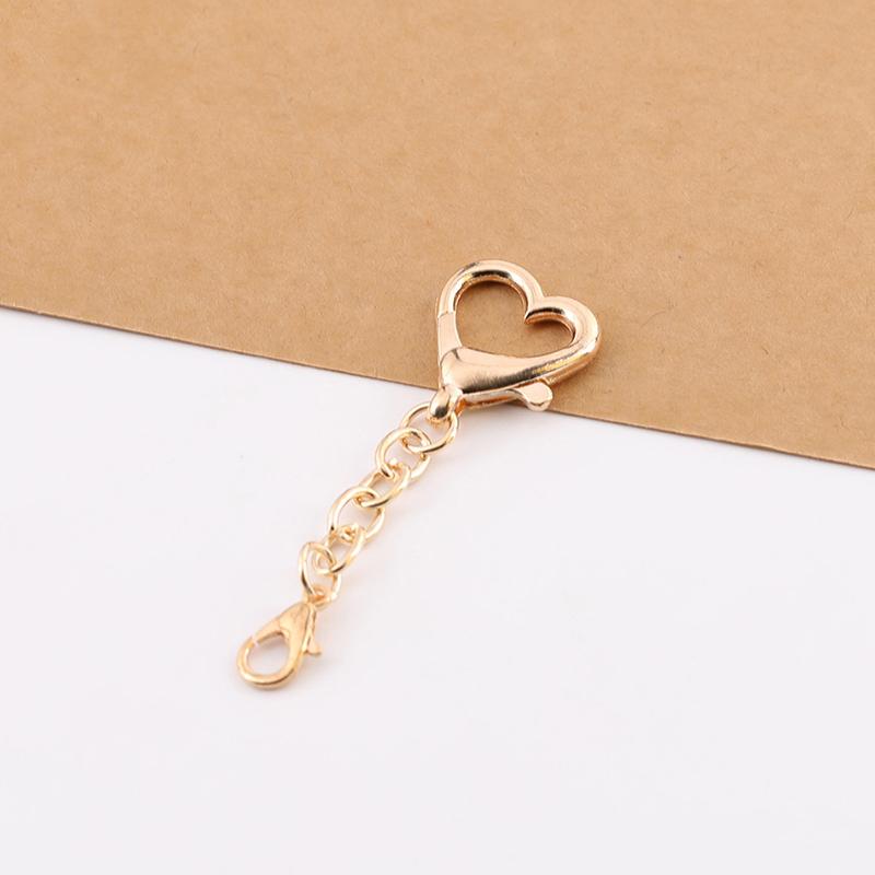 10Pcs Unique Alloy Heart Keyring Pendant Heart Shaped Clasp For Diy Projects