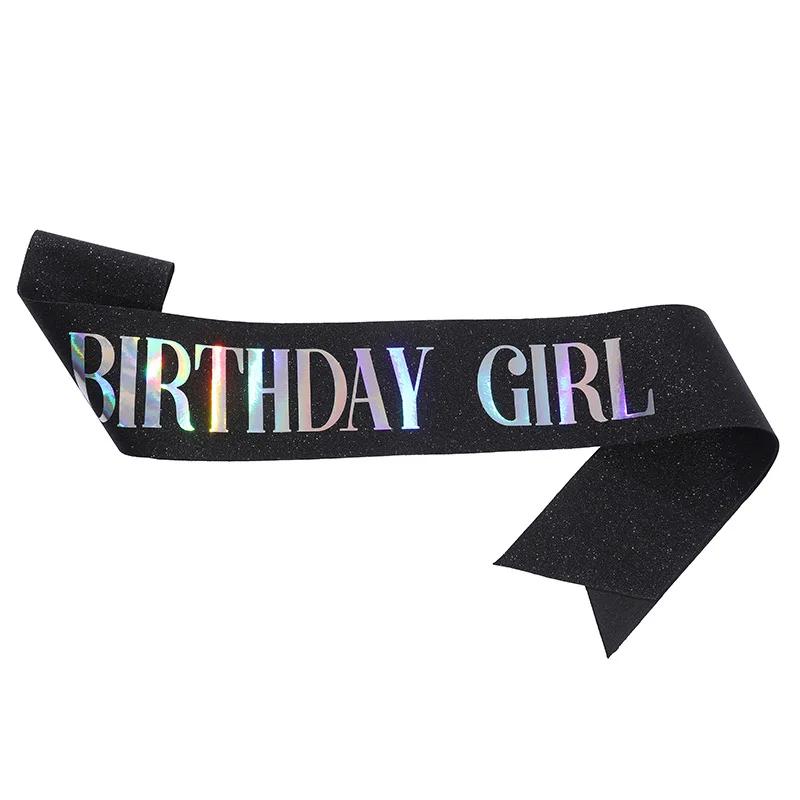 Happy Birthday Queen Girl Satin Sash 21 30 50 Birthday Sash Party Supplies Birthday Decoration Wedding Anniversary Decors