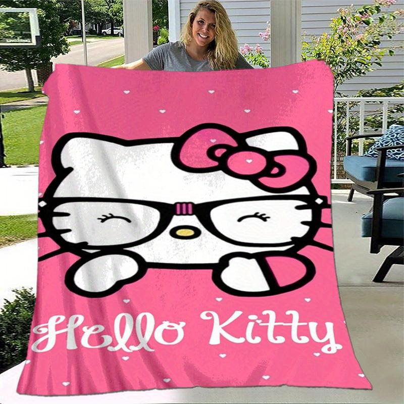 1pc. Hello Kitty Glasses Pink Heart Home Office Outdoor Blanket Gift for All Seasonsz041716