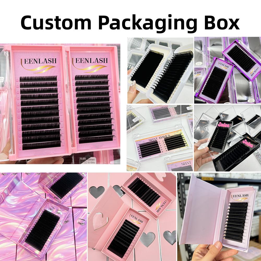 Velvet Lash Trays Handmade Cashmere Silk Lashes Extension 0.03 0.05 0.07 Jet Black Matte Cashmere Lash Extension