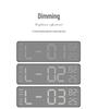 Brushed Metal Wall Clock: Multi-functional LED Alarm with Electronic Display, Cross-border Bestseller
