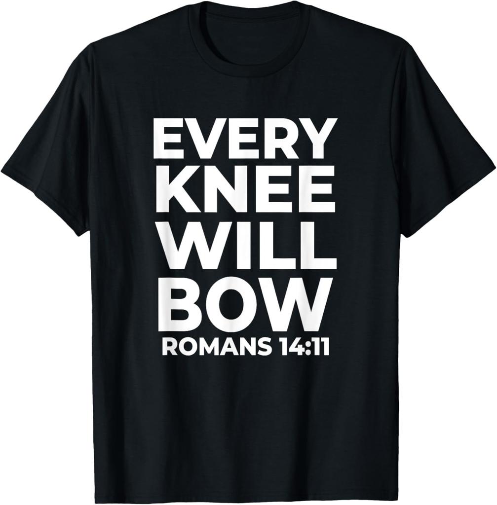 Christian Every Knee Shall Bow Religiöser Bibelvers T-Shirt