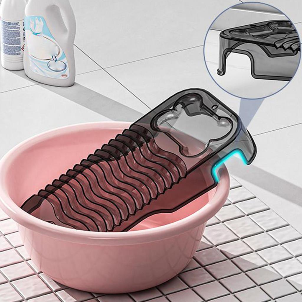 Washing Board For Laundry Laundry Wash Board For Hand Washing Clothes Non-Slip Washer With Soap Holder For Clothes Underwear