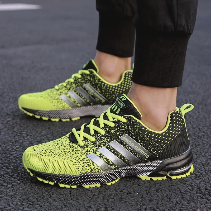 Men's Large Size Casual Sports Shoes - Breathable Fly Woven Popcorn Sneakers
