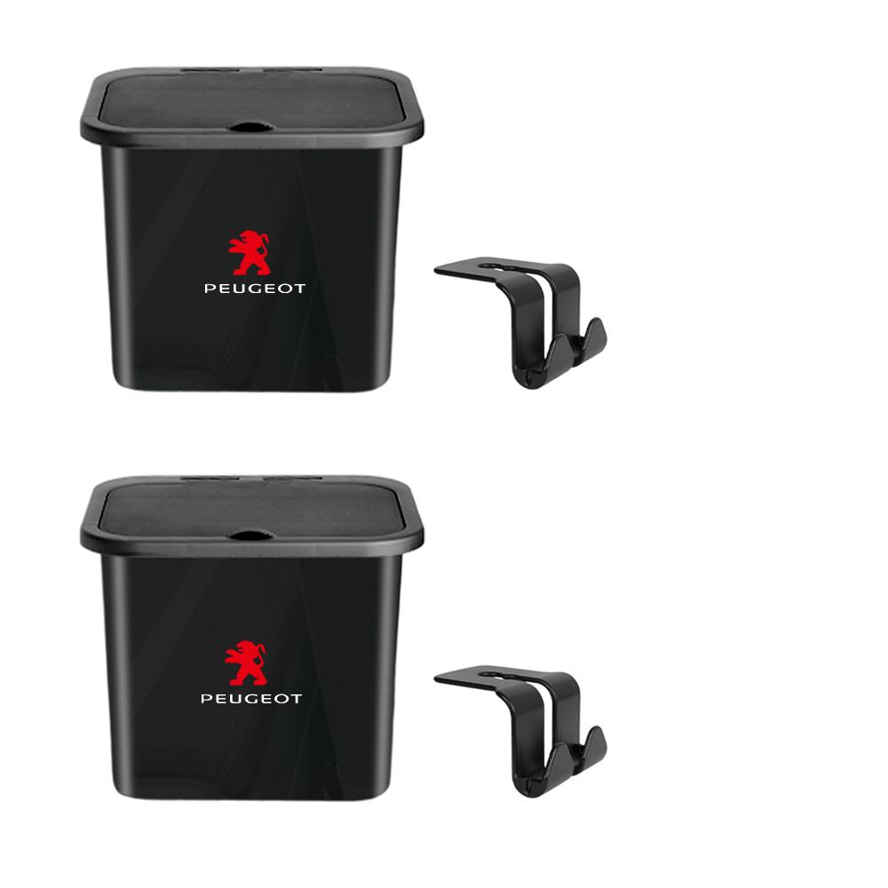 Car Storage Box Seat Back Trash Can Garbage Case Valve Holder For Peugeot 2008 3008 206 207 208 306 307 308 408 107 Accessories