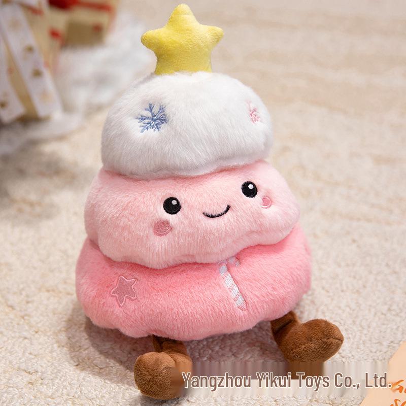 2026 Christmas Tree Plush Toy - Cute Holiday Pillow & Decoration