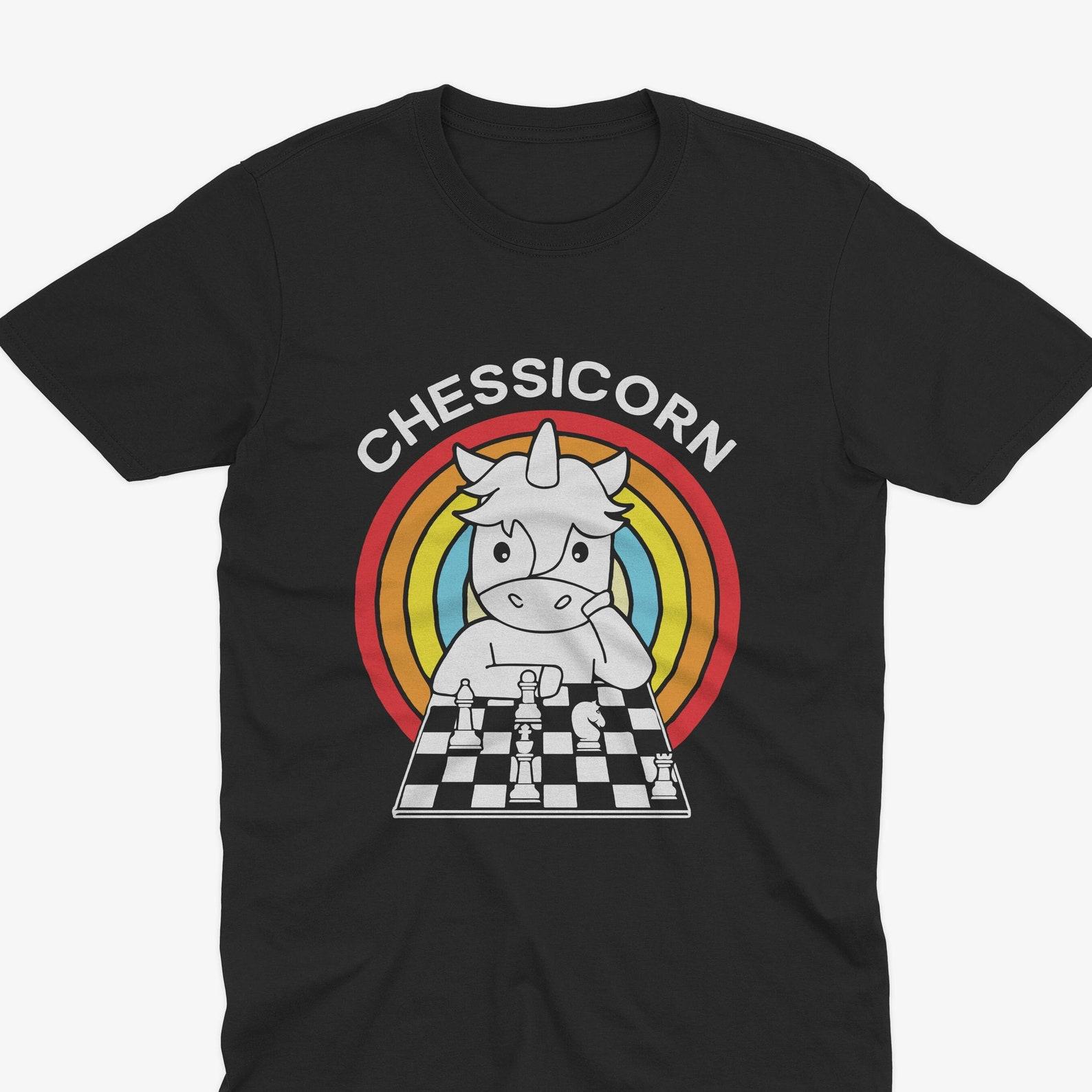 Chessicorn Unicorn Playing Chess Shirt for Chess Enthusiasts, Cool Chess T-Shirt, Chess Gift, Chess Merch, Gift For Chess Player L