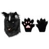 Halloween Canine Big Bad Wolf Beast Head Hood and Claw Suit Cos Costume Role Play