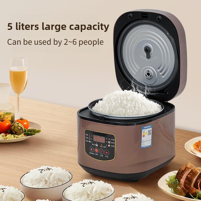 5L Large Capacity Intelligent Rice Cooker Automatic Electric Cooking Pot Household Multifunctional Rice Cooker