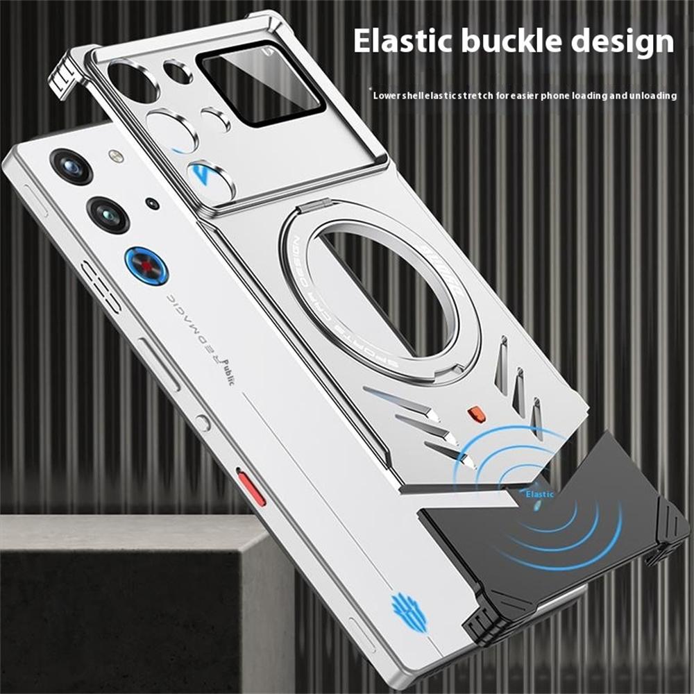 DYONG For ZTE Nubia Red Magic 10 Pro 5G/10 Pro+ 5G Metal Case Frameless Hollow Heat Dissipation Phone Cover with Kickstand