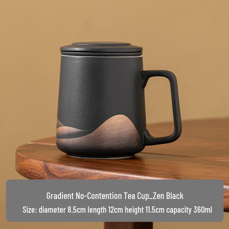 TLAKEHO Ceramic Tea Infuser Cup with Lid