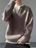 Men's Trendy Hong Kong Style Patchwork Sweater - Winter Round Neck Old Money Knitwear Casual Base Layer