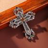 Retro Studded  Cross Brooches For Women Coat Jewelry Accessories Gifts