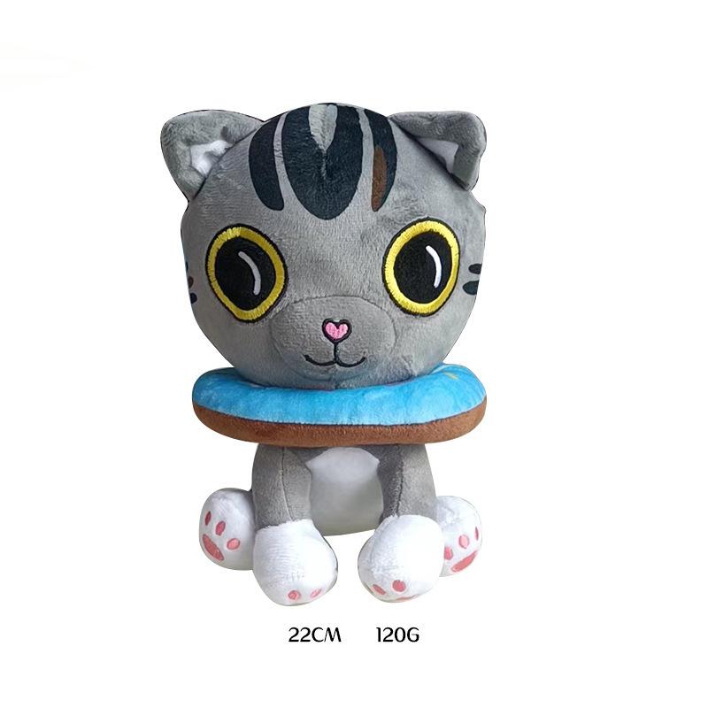New Trendy Toy Ralph and Bella Donut Gray Cat Cute Plush Doll Home Decoration