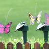 Butterfly & Bird Garden Stake Solar Powered Flying Wobble Fluttering Butterfly Ornament Solar Garden Dancing Ornament for Garden