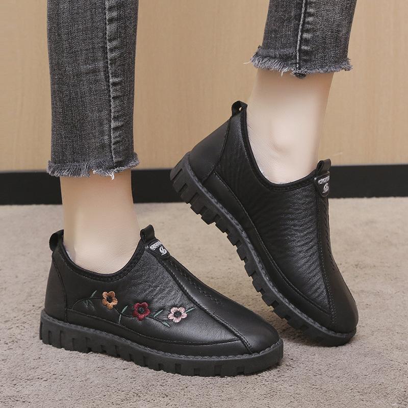[] Winter New Velvet and Cotton Middle-aged and Elderly Mother Shoes Soft-soled Non-slip Shoes Women's Cotton Shoes Women's Shoes