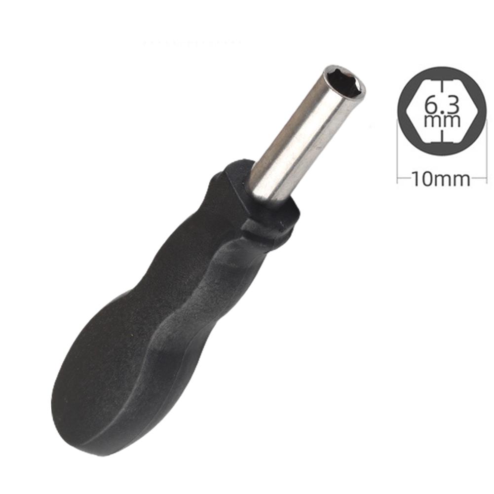 Hex Handle Screwdriver Handle 1/4Inch 45# Steel Plastic