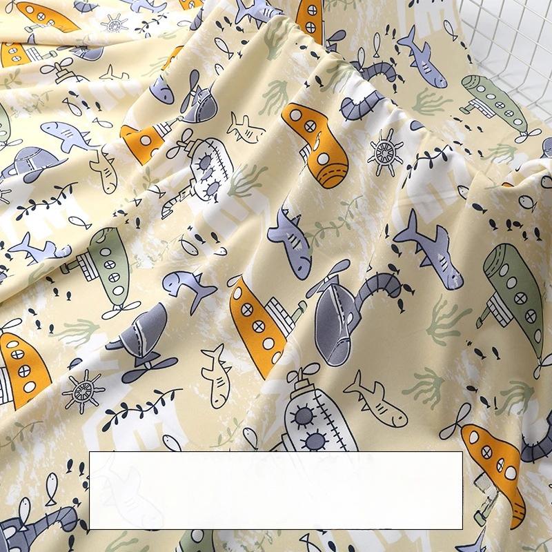 Wide 143cm Summer Cotton Fabric for DIY Sewing Children's Pajamas Clothes Cheongsam Super Soft Floral Cartoon Fabric