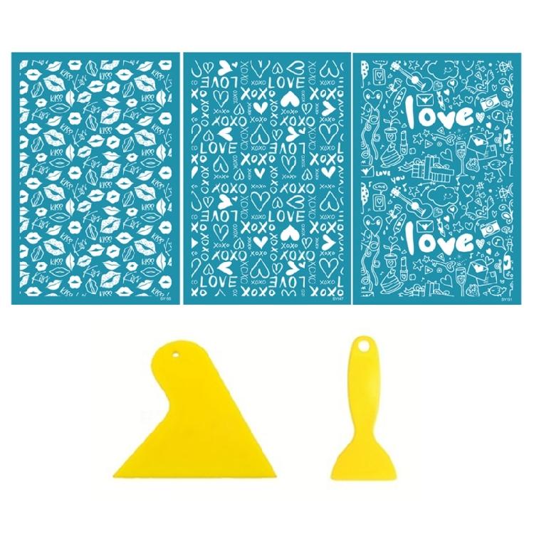 Heart Silk Screen Stencil Clay Silkscreen Print for DIY Printing Earring Scraper