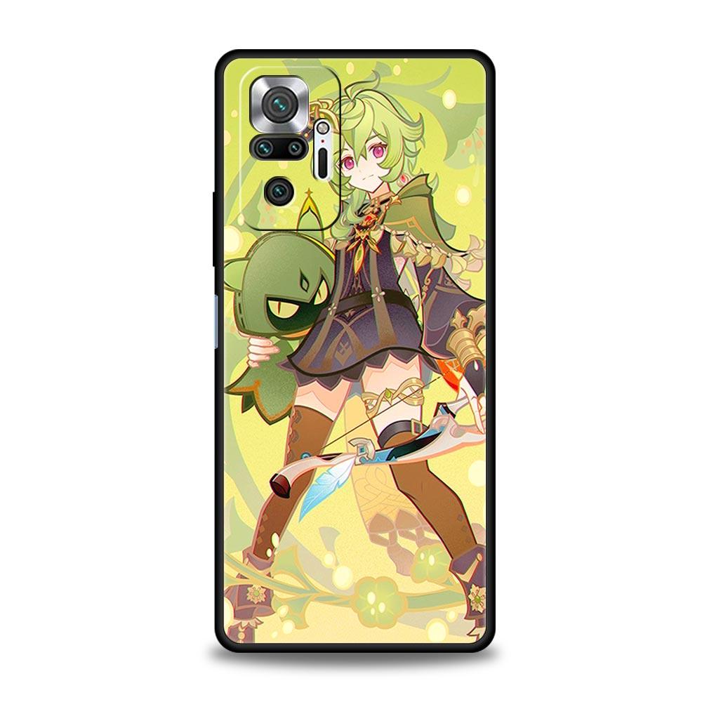 

Для Redmi 10C Чехлы Funda Genshin Impact Мягкий чехол для телефона Xiaomi Redmi Note 12 11 9S 9 8 10 Pro Plus 7 9T 8T 9C 9A 8A Чехол Redmi Note 10Pro