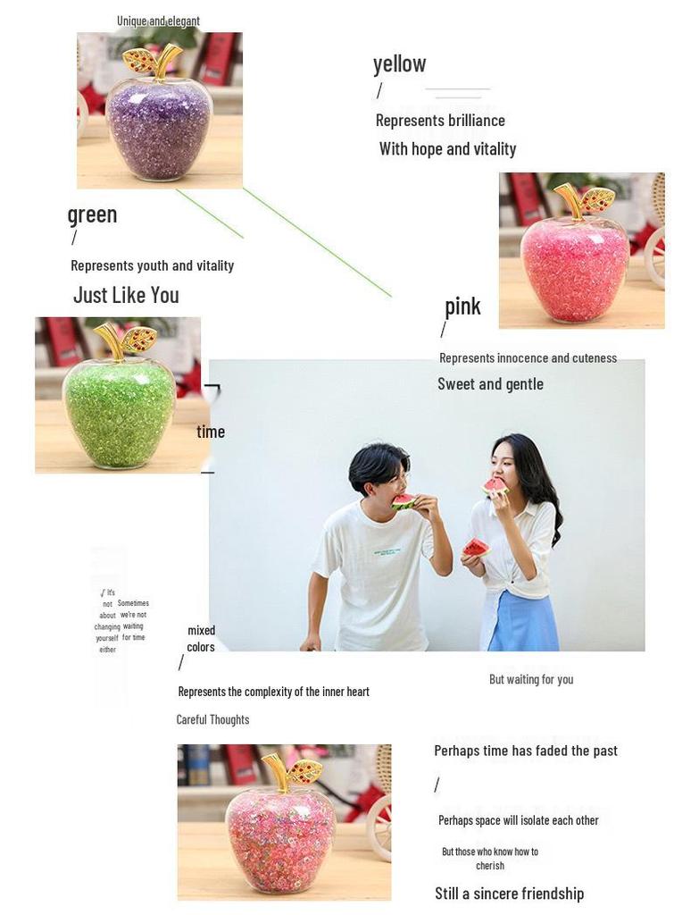 Christmas Crystal Apple Gift for Girlfriend or Wife - Perfect Birthday or Home Decor Piece for Best Friend