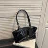 Chic Faux Leather Tote Bag for Women Large Capacity Commuter Shoulder Handbag