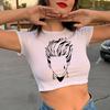 Crop Top Hunter X Hunter T Shirt Japanese Anime Killua Zoldyck Hisoka Cartoon Cute Manga T-shirt Kurapika HxH Tshirt Tees Female