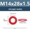 Yigu Red Mica Paper Washer Gasket M2-M20 Flat Washer