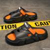 Fashion Trendy Men's EVA Slippers for Outdoor Wear New Summer Sports Beach Anti Slip Thick Sole Contrasting Color Casual Men's Sandals