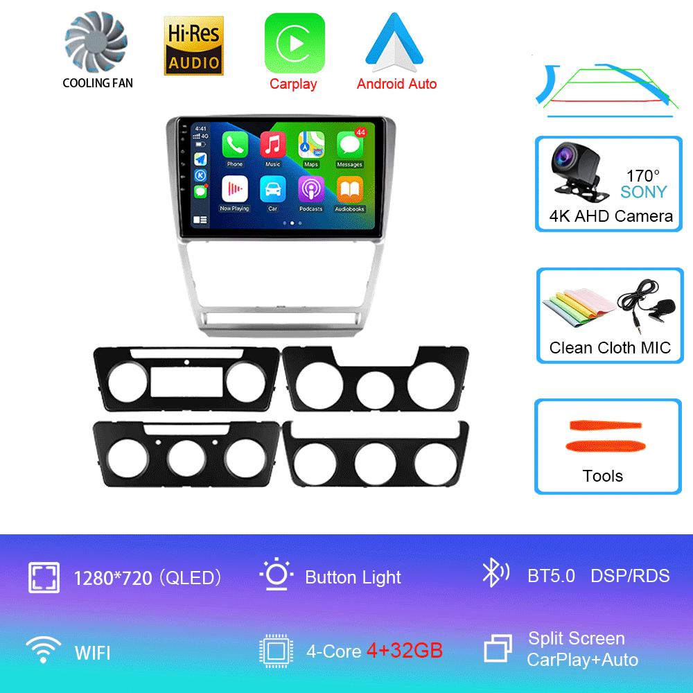 

Автомобильное радио Android 14 для Volkswagen Skoda Octavia 2 A5 2007 - 2014 Мультимедийный видеоплеер Навигация 2Din Carplay DVD Головное устройство