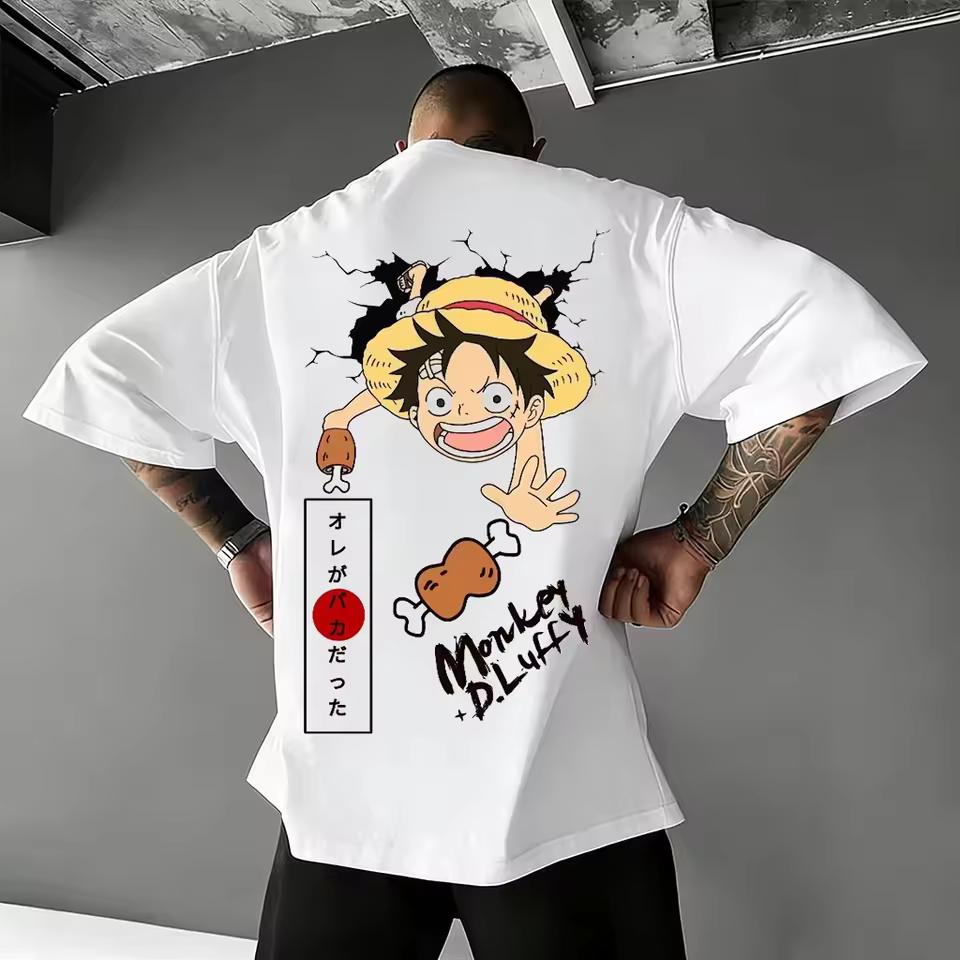 One Piece Luffy Anime Graphic Printed T shirt Men's and Women's T shirt Men's Top Sports T shirt Men's T shirt Summer Tee 2026