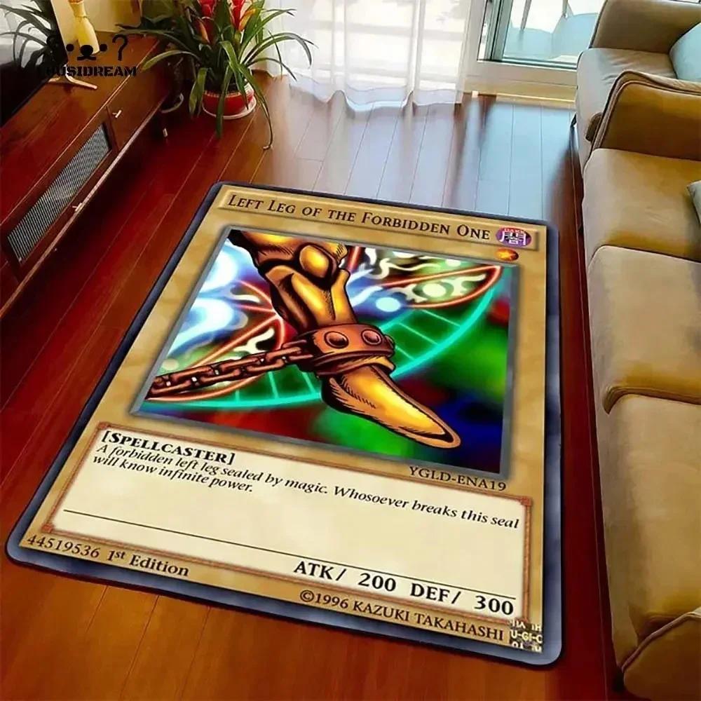 Yu-Gi-Oh Blauer Weißer Drache Anime Rutschfester Teppich Cartoon Bodenmatte für Wohnzimmer Schlafzimmer Dekorativer Bereichsteppich Perfektes Geschenk
